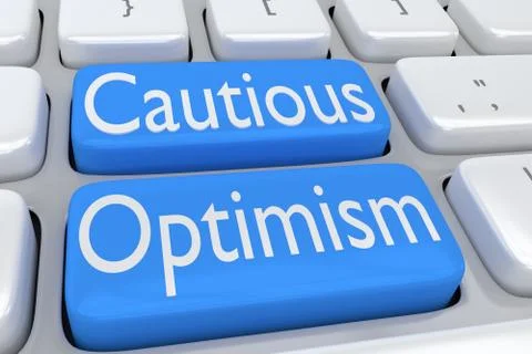 Cautious Optimism concept Stock Illustration