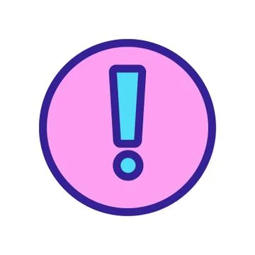 Cautiously danger icon vector. Isolated contour symbol illustration Illustration