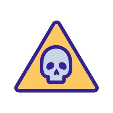 Cautiously danger icon vector. Isolated contour symbol illustration 库存插图