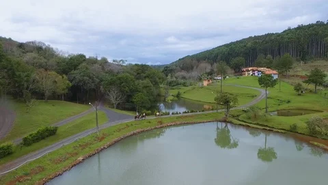 Cavalcade on the countryside. 库存影片 102273563