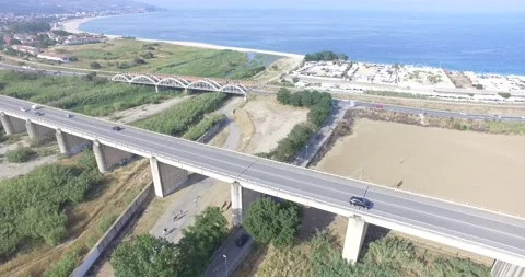 Cavalcavia nel soveratese Drone 4K - 01 Stock Footage 151684604