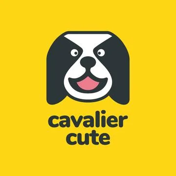 Cavalier King Charles Spaniel dog pets cute mascot cartoon colorful happy s.. Stock Illustration