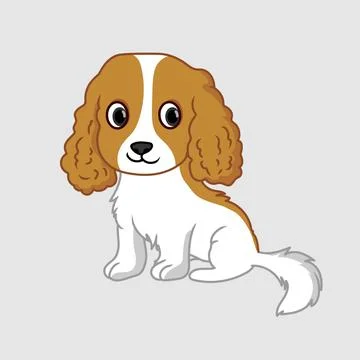 Cavalier King Charles Spaniel Illustrazione stock
