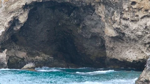 Cave and sea Stock Footage 240134677