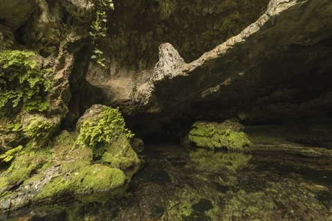 Cave and water spring 스톡 동영상 114133252
