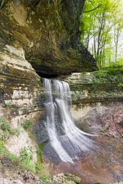 Cave and Waterfall Stock Photos