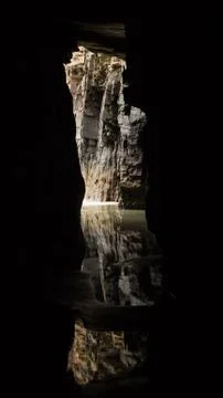 Cave on the Beach of the Cathedrals Foto stock