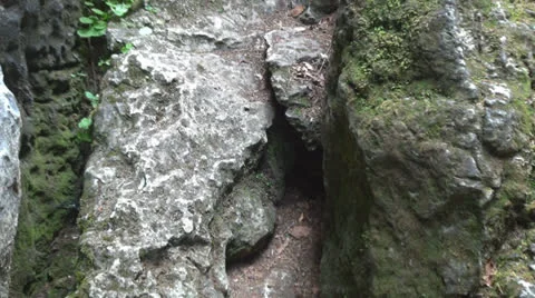 Cave in Carpathian Mountains. 스톡 동영상 24229086