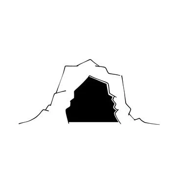Cave cartoon illustration Stock Illustration