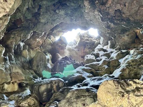 Cave on the coast Stock Photos