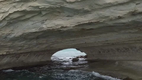 A cave in the coast side Stock Footage 261302295