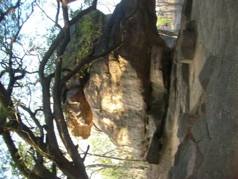 Cave complex site in Madhya Pradesh Stock Photos