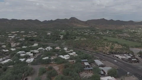 Cave Creek corner high view 스톡 동영상 250191657