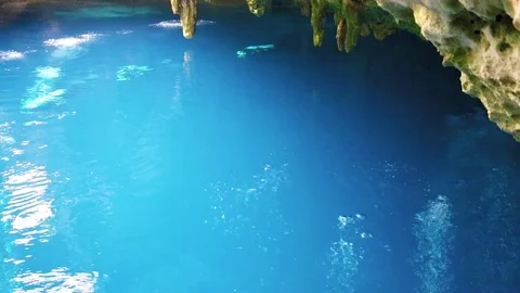 Cave diving cenote Mexico Stock Footage 80234057