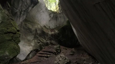 Cave in the Dornbirn area, Austria Stock Footage 266243387