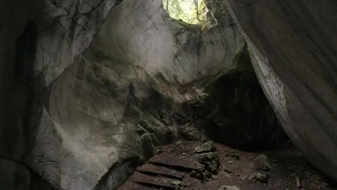Cave in the Dornbirn area, Austria Stock Footage 266243423