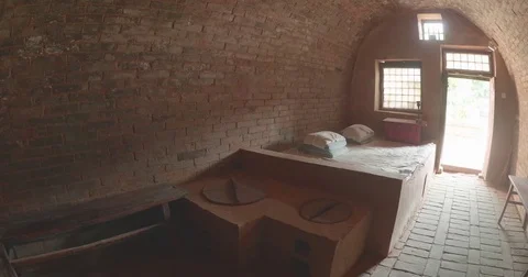 Cave dwelling inside  China Stock-Footage 77927988