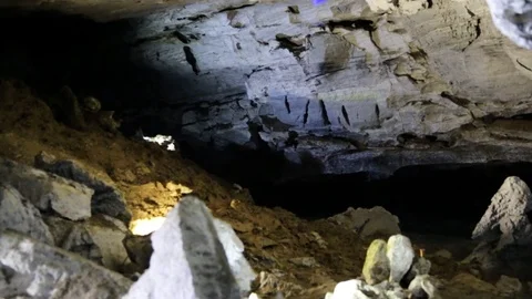 In the cave Video stock 76689147