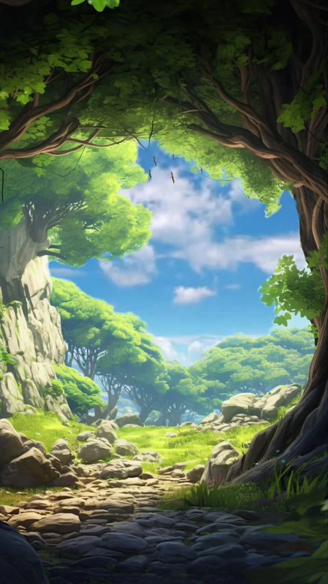 A Cave in the forest hidden in the lush jungle Stock Footage 281552848