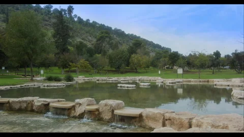 Cave of Gideon Water (Ma'ayan Harod) Harod's Spring Stock Footage 270177778