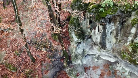 The Cave Grotto in the forest Stock Footage 120612033