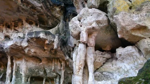 The Cave Grotto in the forest Stock Footage 120613023