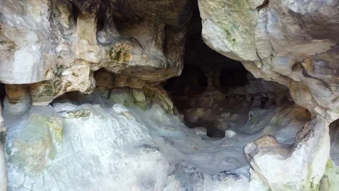 The Cave Grotto in the forest Stock Footage 120613291