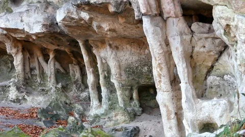 The Cave Grotto in the forest Stock Footage 120613523