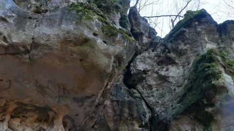 The Cave Grotto in the forest Stock Footage 121006872