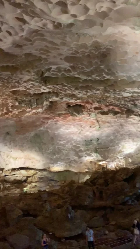 Cave in Halong Bay Stock Footage 344996445