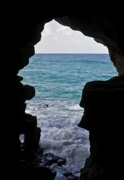 Cave of hercules Foto stock