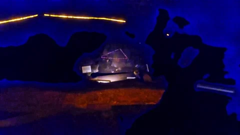 A cave with a hole. Stock Footage 282965764