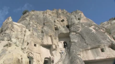 Cave homes in Cappodoccia Stock Footage 8983554