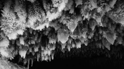 Cave Ice Formations 스톡 사진