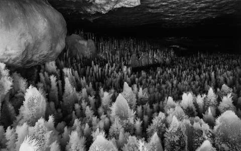 Cave Ice Formations Stock Photos