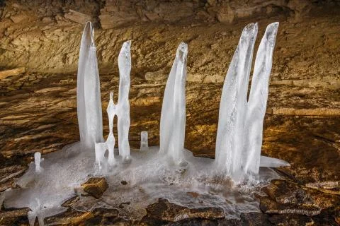Cave Ice Stock Photos