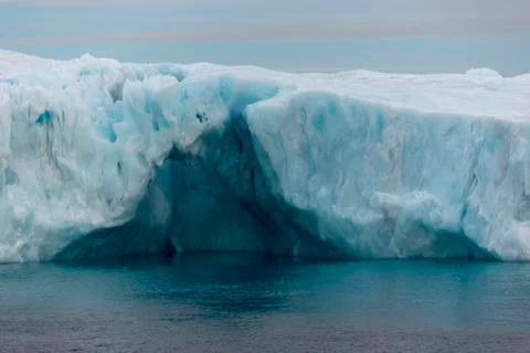 Cave in an iceberg Stock Photos