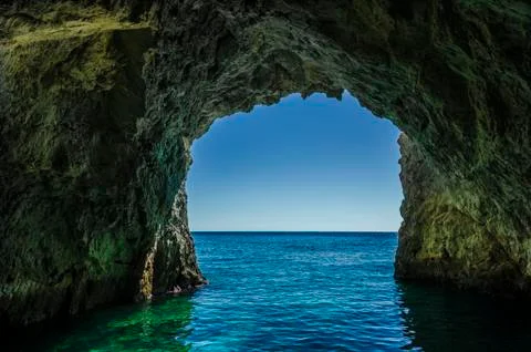CAVE FROM INSIDE Stock Photos