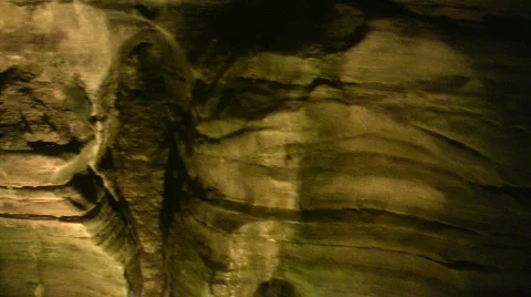 Cave interior at Howe Caverns in upstate NY Stock Footage 458009