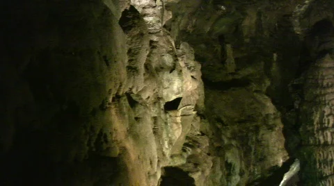 Cave interior at Howe Caverns in upstate NY #6 Stock Footage 459101