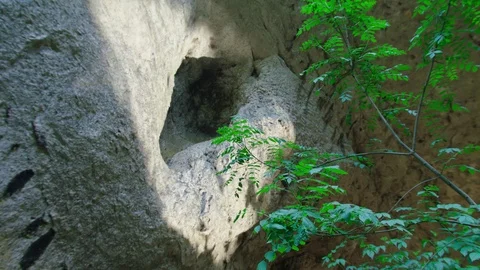 Cave lake reflection of ripples on the rock Stock Footage 89607705
