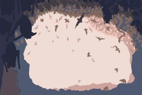 Cave life Stock Illustration