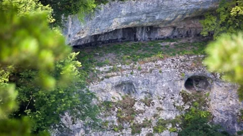 Cave in mountain Видео 58470878