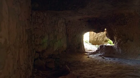 Cave in the mountains Stock Footage 80410284