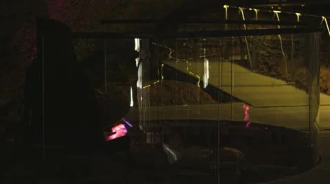 Cave museum interior Stock Footage 45829506