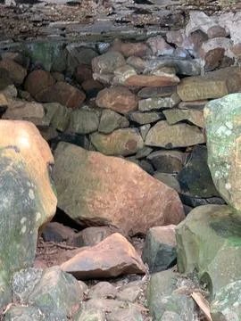 Cave with Natural Rocks Stock Photos