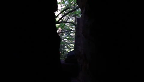 Cave opening Stock Footage 4887633