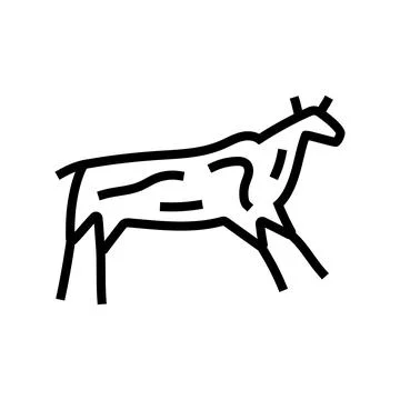 Cave paintings human evolution line icon vector illustration Illustrazione stock