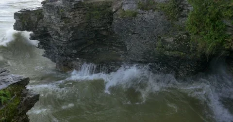 Cave Point County Park, Door County, WI Video stock 55696916