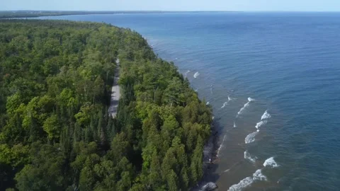 Cave Point Stationary Stock Footage 249461270